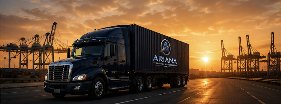Ariana branded transport truck